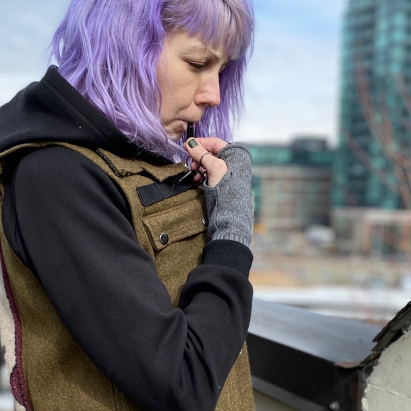 🦊 FOX & VIXEN || HANDMADE VINTAGE || Reworked Military Boiled Wool Utility Vest - Picture 10 of 13